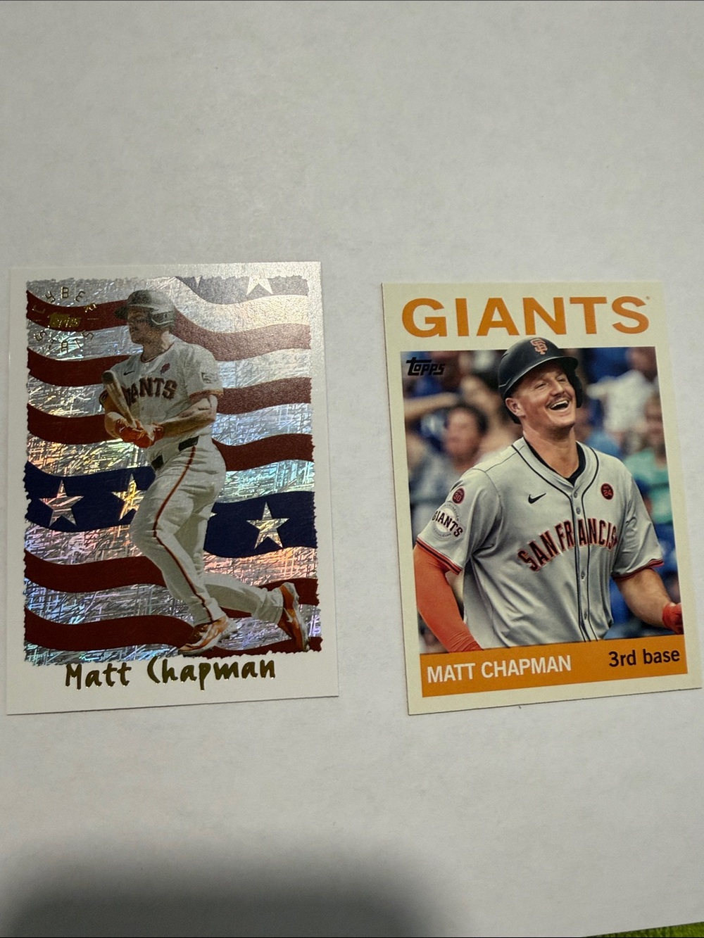 Topps Matt Chapman San Francisco Giants Cards - Red, Blue, Gold